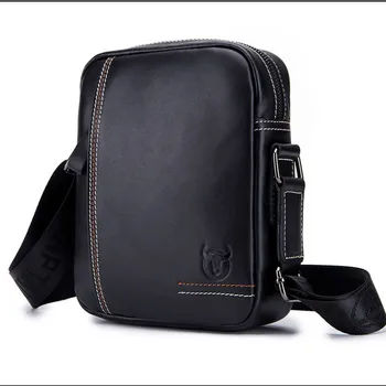 

BULLCAPTAIN Genuine Leather Shoulder Bags For Men Messenger Bag Small Male Tote Vintage New Crossbody Bags Men's Handbag