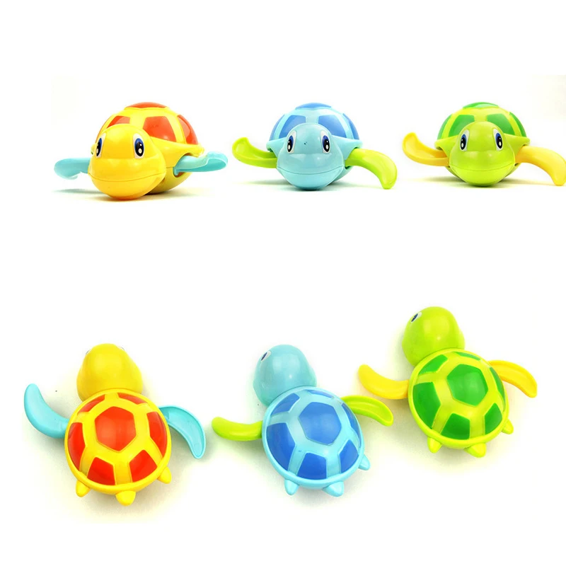 Детские игрушки для купания, развивающие милые морские животные Черепаха, детские игрушки для купания, заводные на цепочке, Классические игрушки для новорожденных