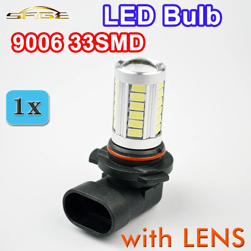 Flytop 1 x HB4 9006 33SMD 5630 SMD чип с объективом супер белый светодиодный светильник 6000K 12V 15W