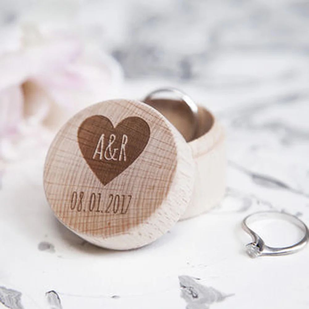 Personalized Wedding Ring Box, Wedding Decor Customized Wedding Gifts ,Wooden ring holder box,Rustic Wedding Ring Bearer Box,