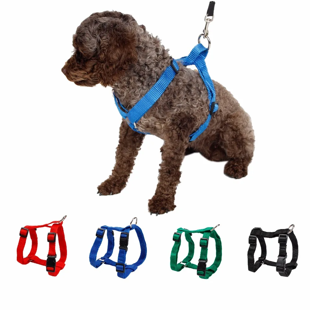 

Pet Nylon Harness Leash Adjustable Safe Control Restraint Cat Puppy Dog Harness Soft Walk Vest Blue Red Black Green