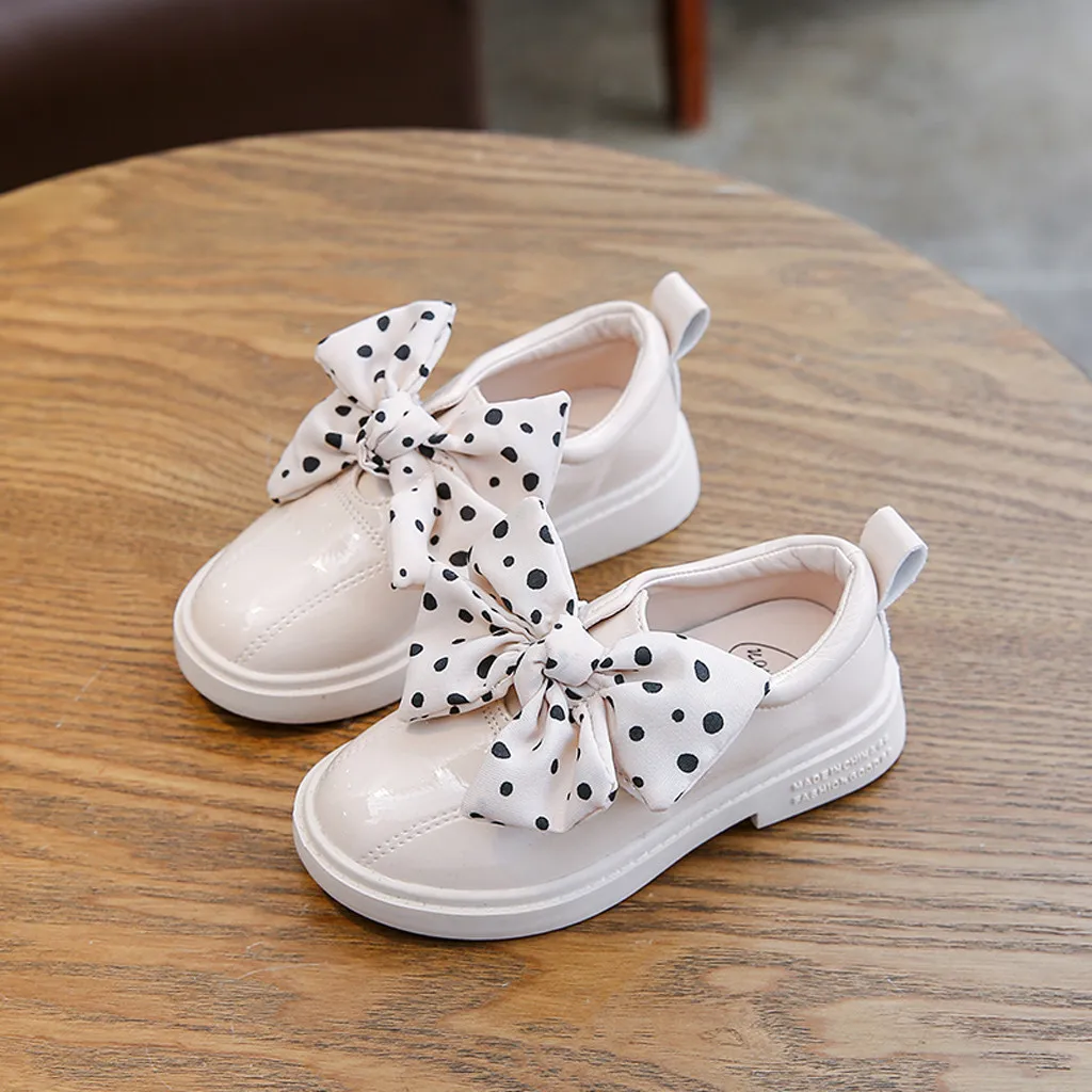 

ARLONEET Children Kid Girls boys Single Princess leather shoe Baby Party bow-knot flat Dance Non-slip Sneakers Casual Shoes CJ22