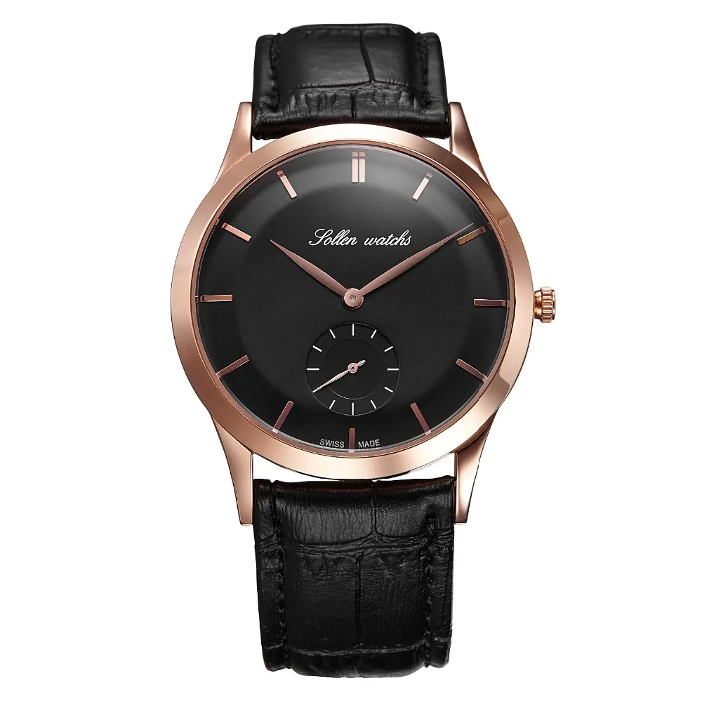 

2017 Top Luxury Brand Miehet katsella Analog Watches Men Leather Quartz Watch Business Casual Man WristWatch Relogio Masculino