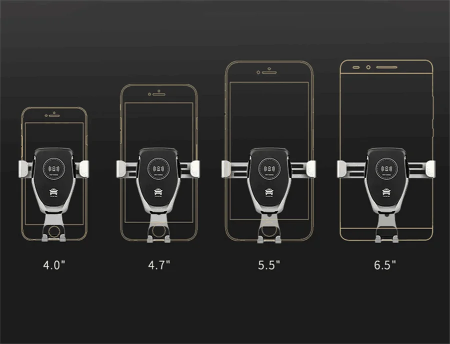 Автоматическое зажимное беспроводное автомобильное зарядное устройство держатель телефона на вентиляции вращение на 360 градусов usb зарядка кронштейн для iphone Android