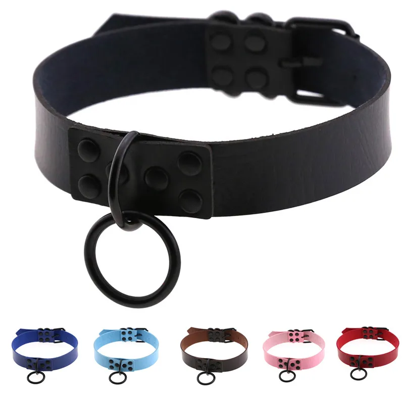 DIEZI в стиле "хип-хоп" Для женщин Для мужчин ремень Harajuku аниме Цепочки и ожерелья с металлическими вставками, цвета: черный круглый гот колье воротник Цепочки и ожерелья шеи колье, ювелирные изделия