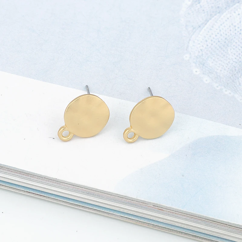 

6pcs 11mm Gold Circle Earring Charms Alloy Findings Diy Dangle Drop Tassel Earring Pendant Make With Hole Jewelry Accessory C232