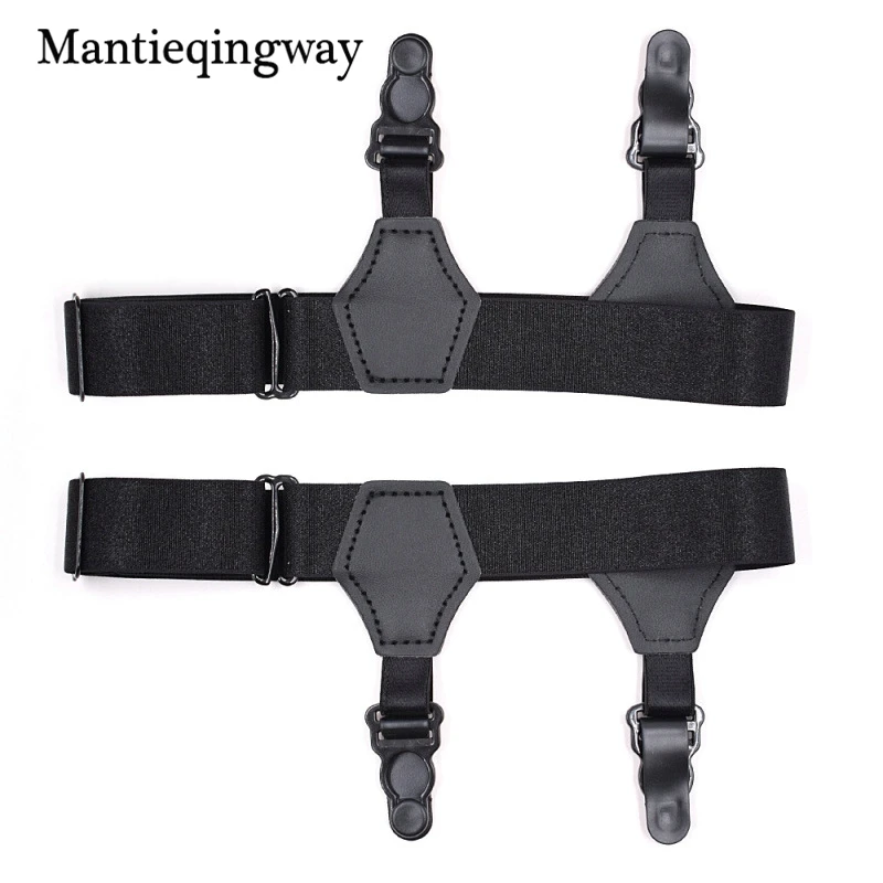 Mantieqingway Mens Ajustables Sock Garters for Mens Suspenders