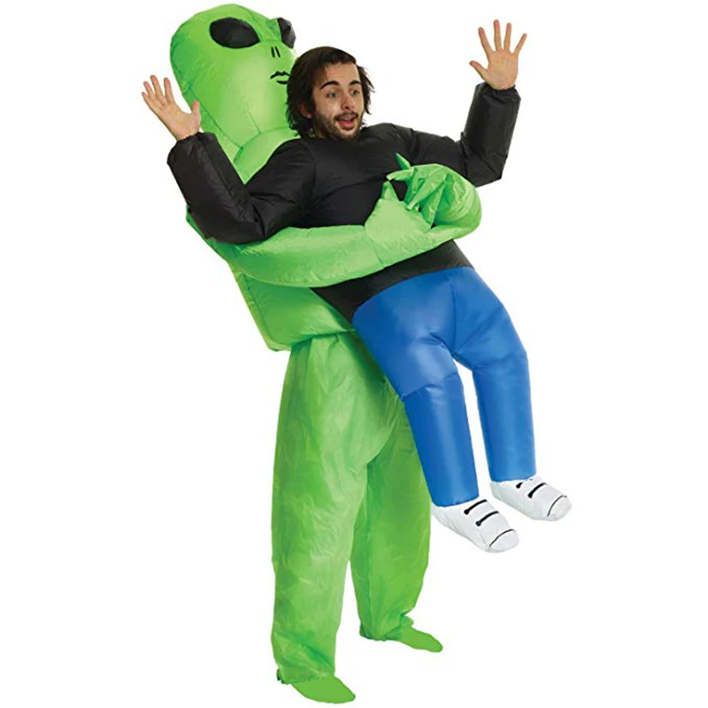 

Inflatable Monster Costume Scary Green Alien Cosplay Costume for Woman Adult Halloween Party Festival Stage Pick Me Up