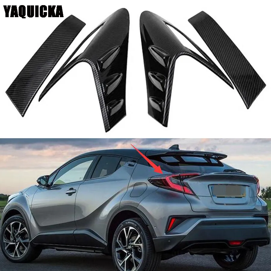 YAQUICKA подходит для Toyota CHR C-HR автомобильный внешний задний фонарь Крышка лампы отделка автомобиля-Стайлинг Аксессуары 2 Цвета ABS