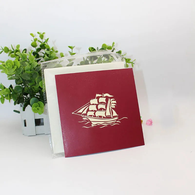  Birthday Card Boat Everything Is Going Smoothly Sailing Ship Paper Greeting Card PostCard Bussiness - 33004723214