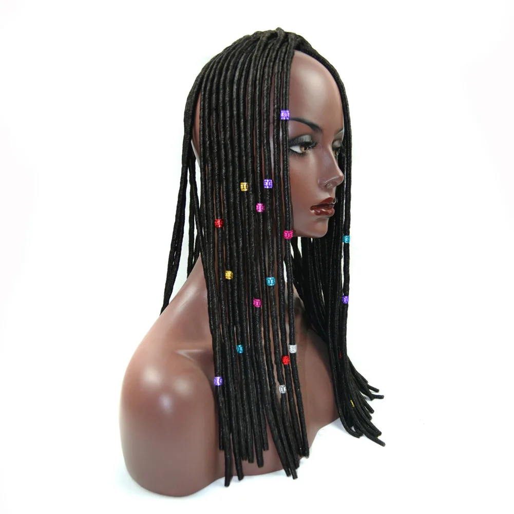 

2pcs Giraffita Mirrored fashion Style Round Wig Hair Cuff Wrap Girls' Ponytail dreadlocks Hair Bands Women Hair ties decoration
