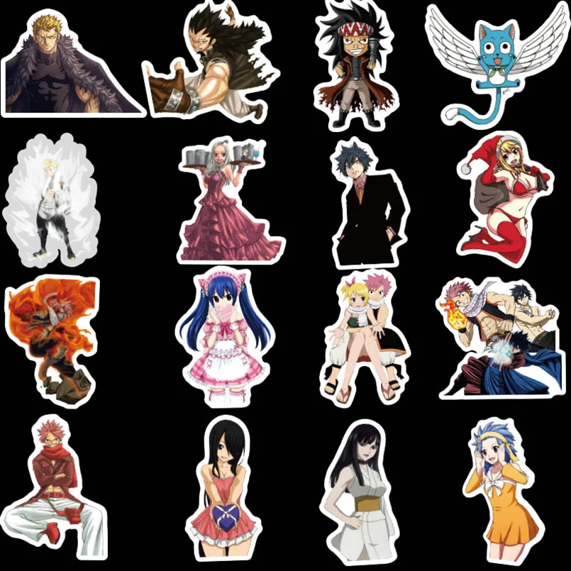 50pcs Japan anime Fairy Tail 3D stickers on laptop Bag Fairy Tail Waterproof skateboard Funny Sticker Toys For Children 50pcs Japan anime Fairy Tail 3D stickers on laptop Bag Fairy Tail Waterproof skateboard Funny Sticker Toys For Children