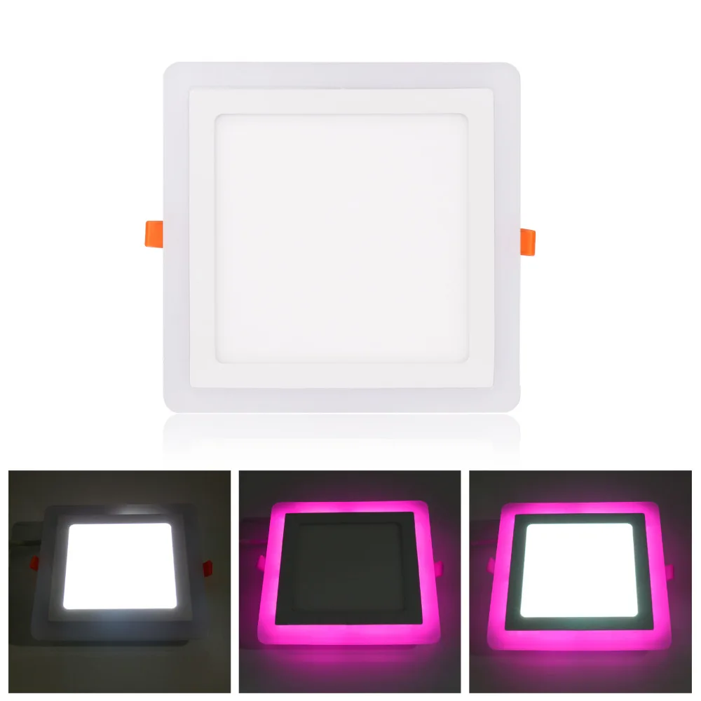 nova lâmpada led ultrafina com refletor duplo iluminação de painel interno quadrada