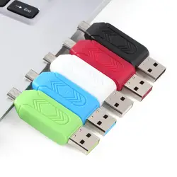 ABS универсальный card reader Мобильный телефон PC card reader Micro USB OTG картридер OTG TF/SD флэш-памяти