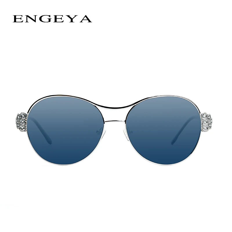 

Round Metal Polarized Sunglasses Women Luxury Brand Designer Sun Glasses UV400 For Travel Driving Diamond Design #T11012
