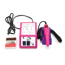 Бесплатная доставка Профессиональный розовый электрический ногтей Инструменты Маникюр машина с сверла 110 В/230 В (eu/us/uk/au Plug) 2000