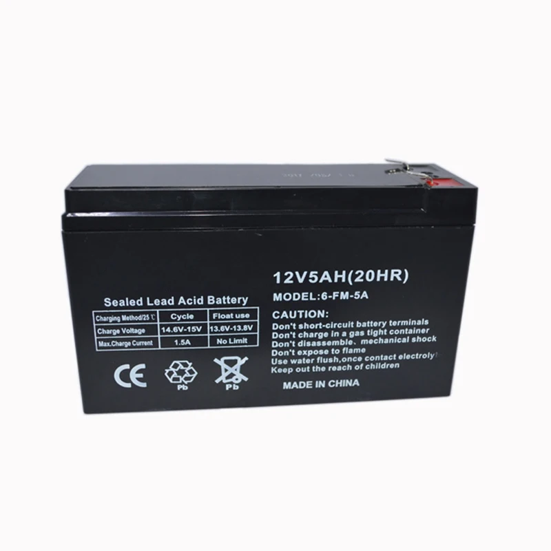 12V 5.0AH Battery Sealed Storage Batteries Lead Acid Rechargeable for security and protection system