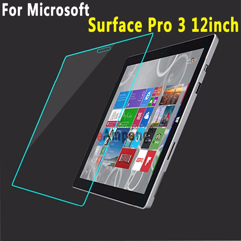 Premium Tempered Glass for Microsoft Surface Pro 3 9H Explosion Proof Screen Protector for