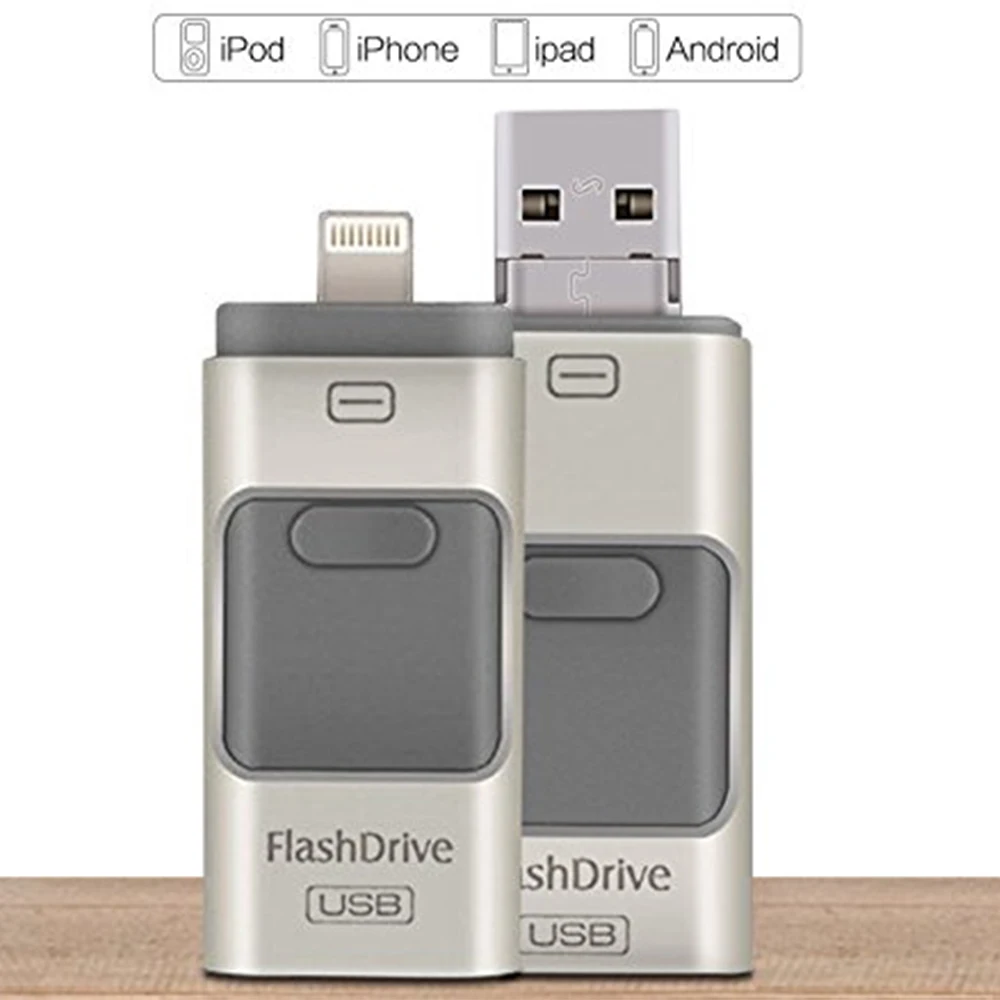 3-в-1 OTG флеш-накопитель USB 3,0 U диск Memory Stick хранения адаптер USB флэш-накопитель для iPhone и Android сотовый телефон к компьютерам(128 г