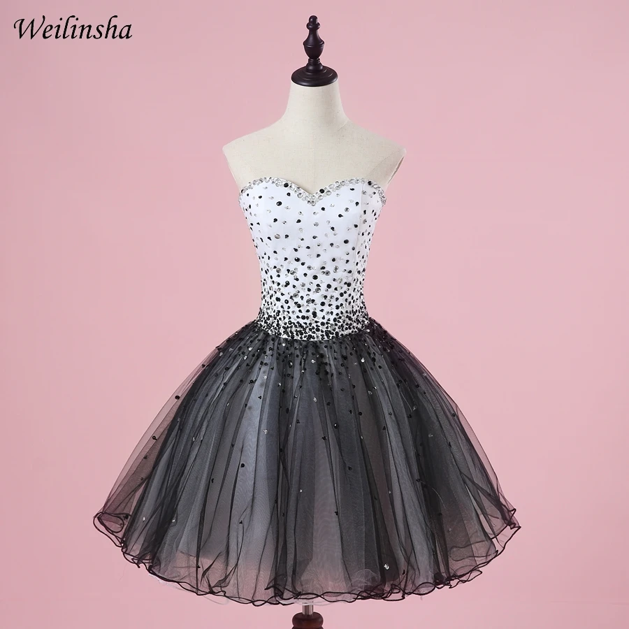 

Weilinsha Sexy Sweetheart Sleeveless Cocktail Dresses A-line Short Mini Above Knee Length Vestidos de Coctel Cocktail Gowns