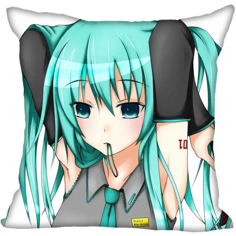 Заказная декоративная наволочка Hatsune Miku квадратная Наволочка на молнии 33x33,40x40,45x45 см(с одной стороны) наволочка - Цвет: Pillowcase 11