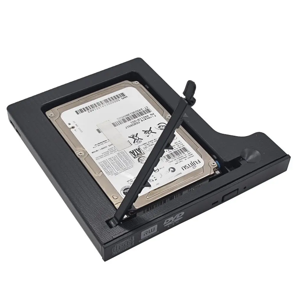 TISHRIC новинка универсальный Optibay 2nd HDD Caddy 12,7 мм SATA 3,0 для 2,5 ''SSD CD DVD привод для HDD чехол Корпус CD-ROM адаптер