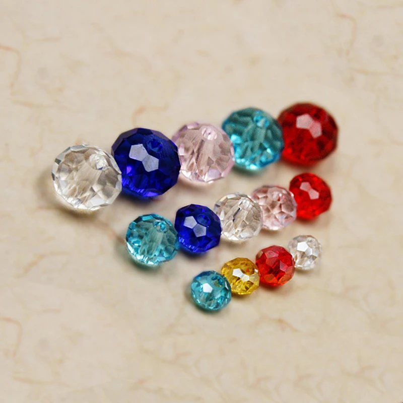 Factory Price 4x6mm 50pcs 8Colors Crystal Beads DIY Glass Beads Beads For Jewelry Making PS