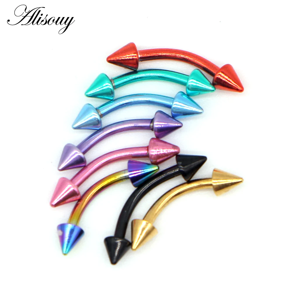 

Alisouy 1pcs 16G Titanium Anodized Stainless Steel Body Jewelry Helix Piercing Ear Eyebrow Jewelry Nose Lip Captive Rings