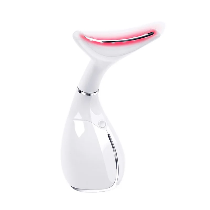 

3 Color LED Photon Neck Skin Care Beauty Massager Wrinkle Double Chin Removal Neck lifting Vibration Therapy SPA Massage Machine