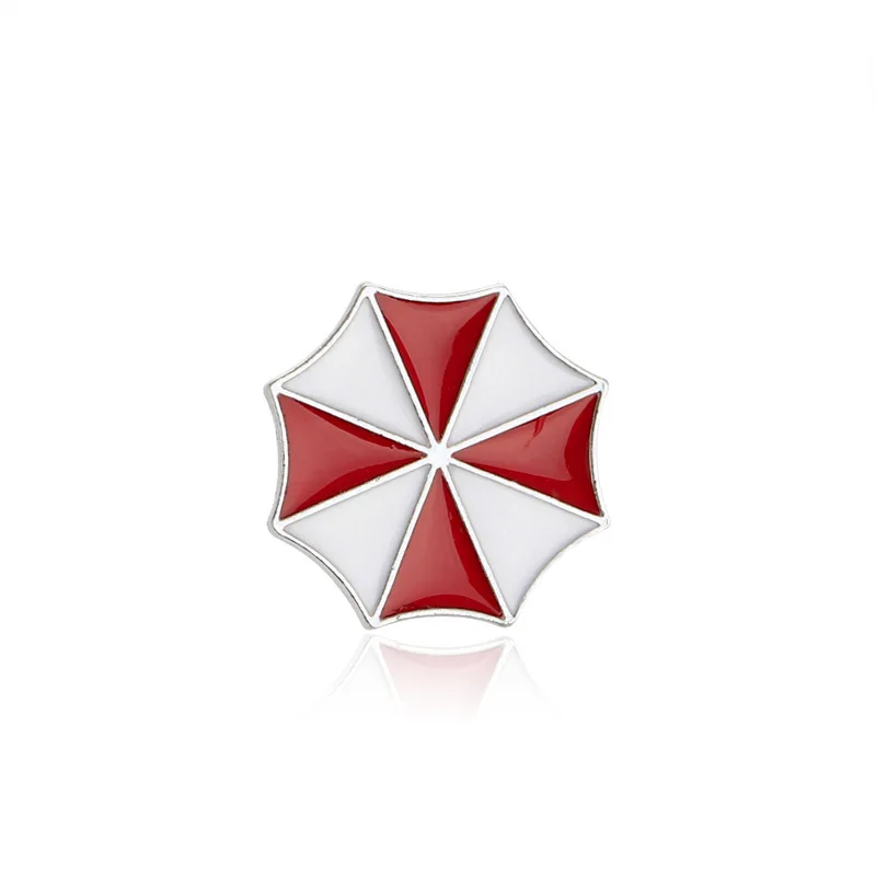 

High Quality Biohazard Umbrella Brooch Small Red Umbrella Shirt Collar Needle Good Friend Gift Brooch Wholesale