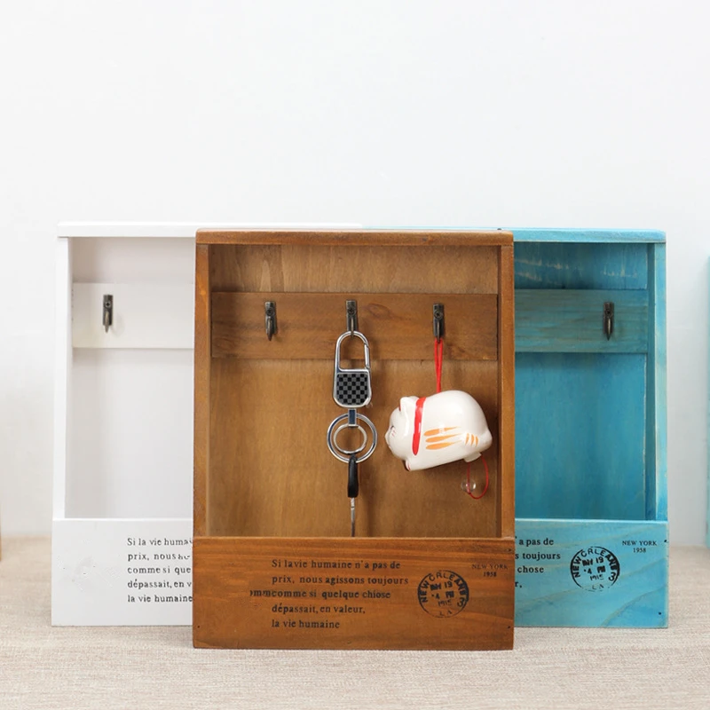 Coloffice 1 шт. креативные деревянные подставки для книг 21*8,5*28 см, многофункциональная коробка для хранения ключей в стиле ретро, Настенная декоративная настольная подставка для книг, принадлежности