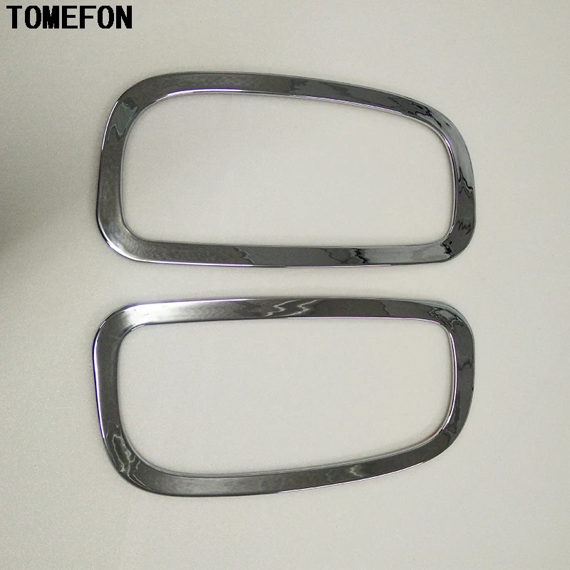 

TOMEFON For Kia Sorento 2013 ABS chrome 2pcs Rear Tail Fog Light Lamp Shade Bezel Cover Trim Car Exterior Accessories