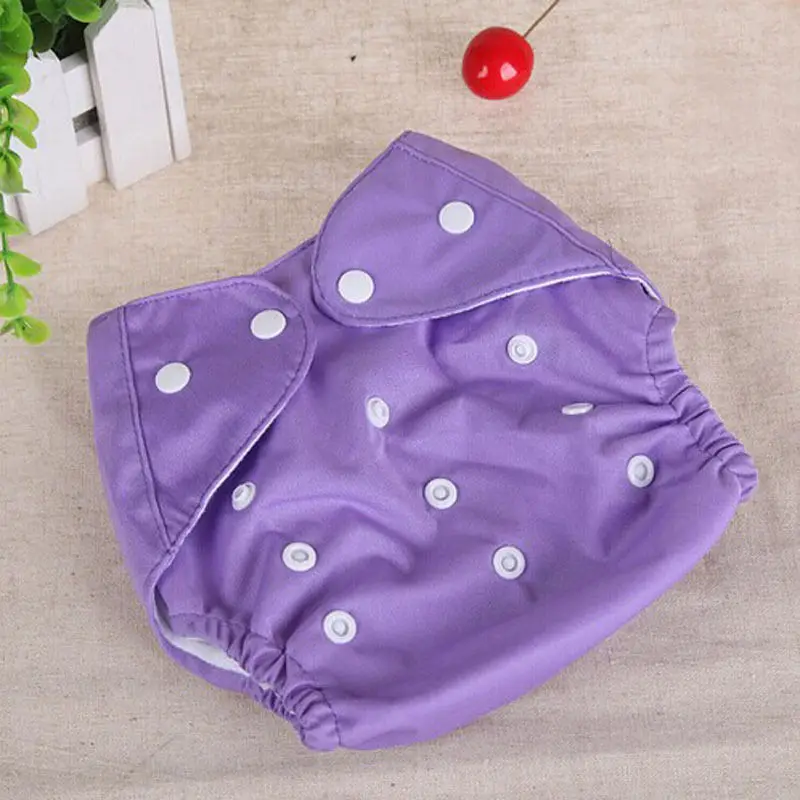 Детские многоразовые подгузники, мягкие тканевые подгузники, моющиеся регулируемые зимние летние подгузники для обучения туалету - Цвет: Фиолетовый