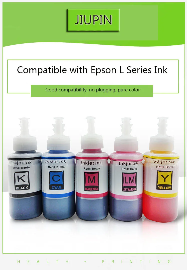 4 цвета на основе красителя пополнения чернил комплект для Epson L100 L110 L120 L132 L210 L222 L300 L312 L355 L350 L362 L366 L550 L555 принтер Эко-чернила