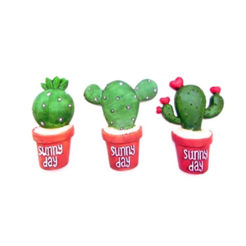 1pc x Plants Cactus Flower Removable Fridge Magnet Sticker Home Kitchen Decor Ornament