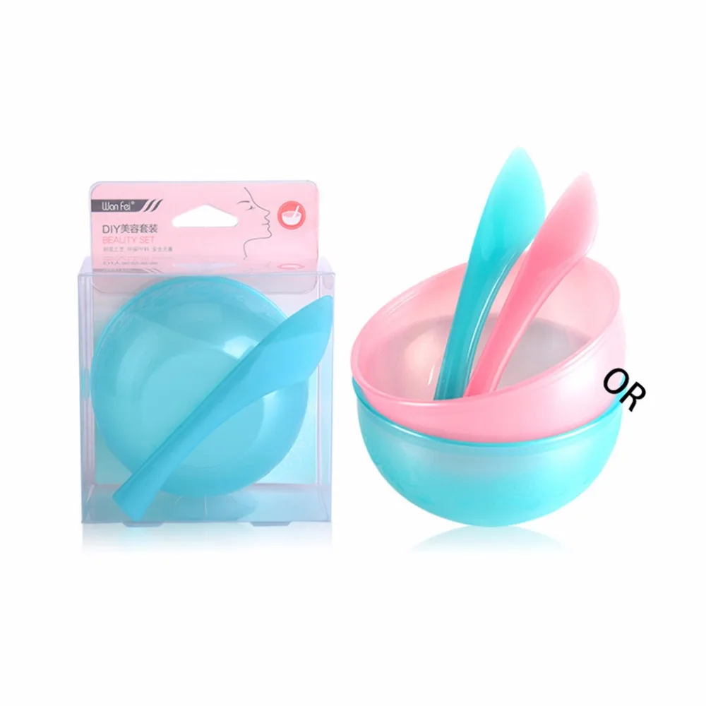 

Fashion DIY Facial Mask Bowl Plastic Face Cream Spoon Set Homemade Beauty Mask Blend Cup Stick Cosmetics Makeup Tool Kits