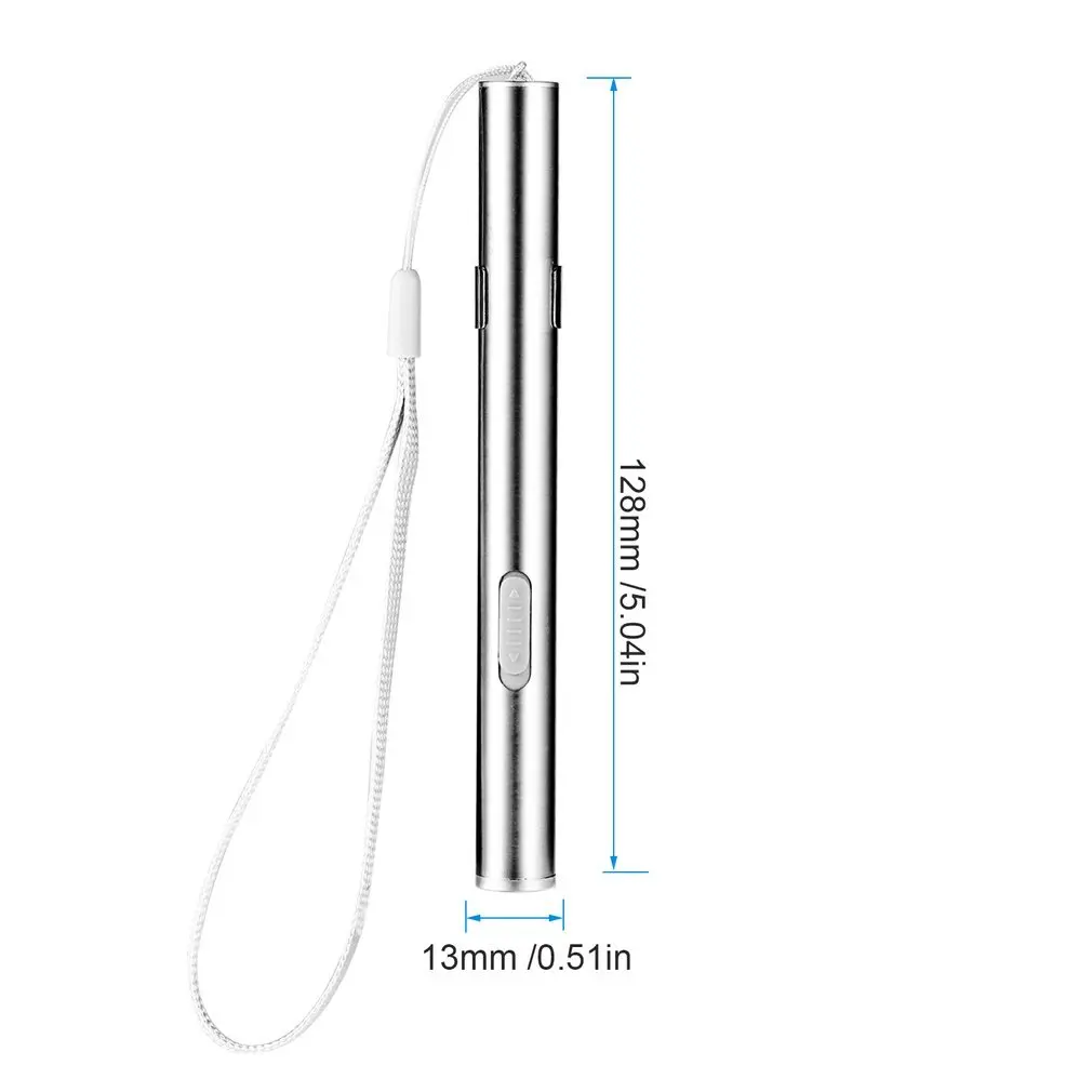 Энергосберегающий медицинский удобный портативный фонарик в форме ручки с подзарядкой от USB Мини светодиодный фонарь с зажимом из нержавеющей стали