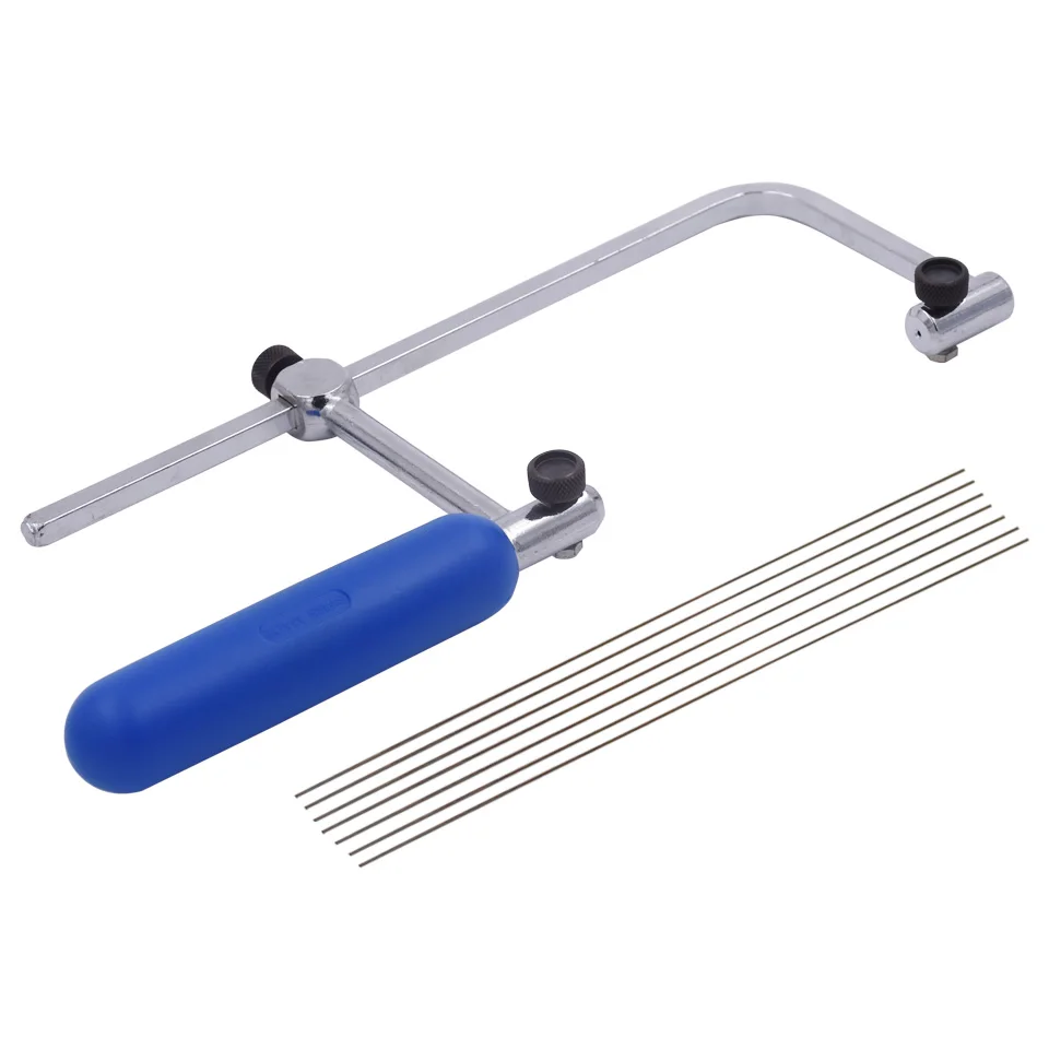 

76mm Depth ASB400 Adjustable Saw Frame Plastic Wood Saw Bow 10mm To 140mm Length For Hand DIY Making Tools With 12pcs Sawblades
