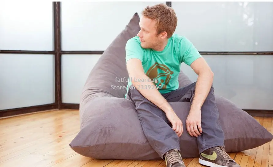 Large Blue Adult Childrens Cotton Indoor Chair Seat Beanbag Bean Bag with Beans