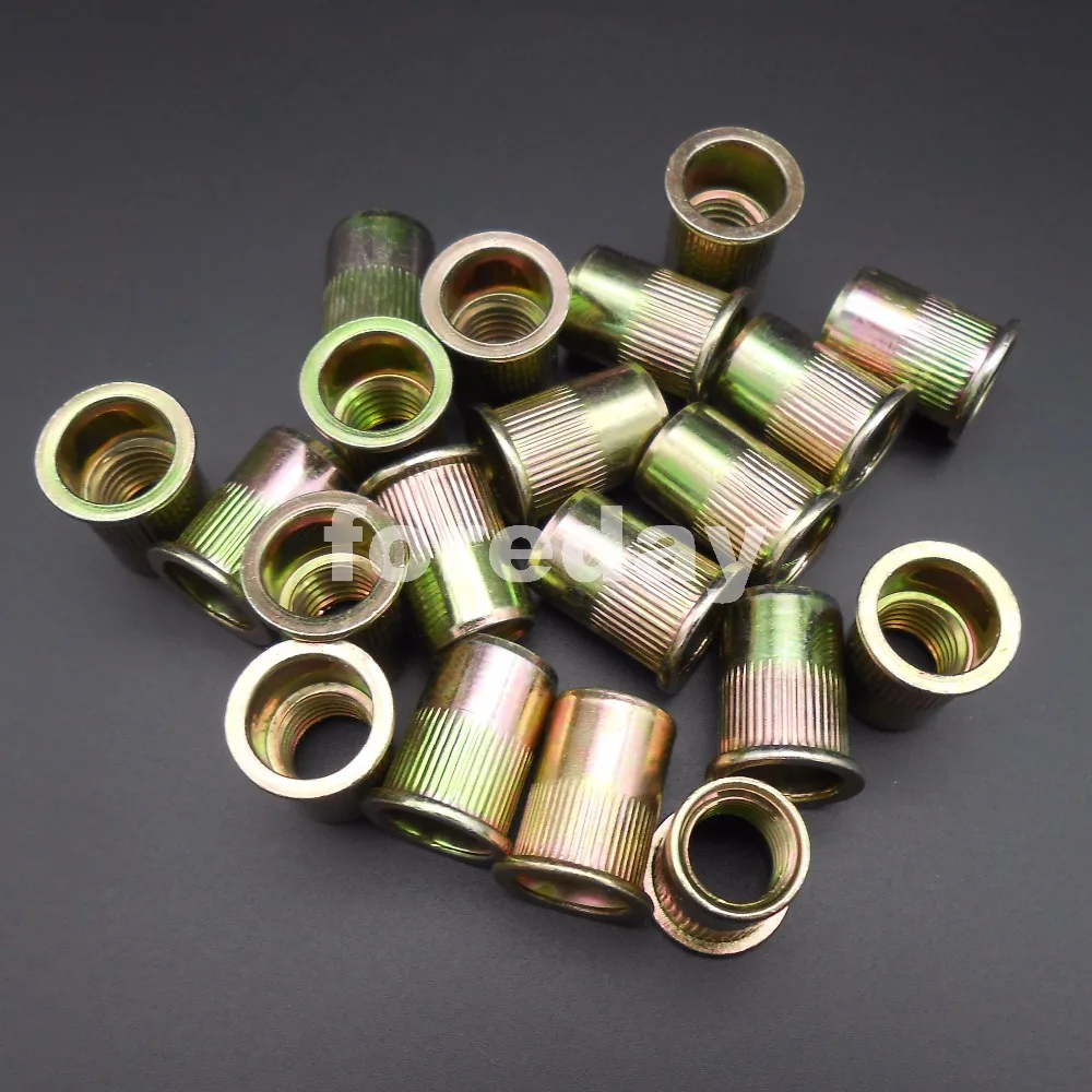 20pcs M12 Carbon Steel Galvanization Rivet Insert Clinch Nut Blind Nuts