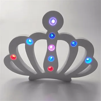 

15cm Artificial wood wooden letter LED Luminous crown of birthday party bridal gift use for home wedding decoration white letter