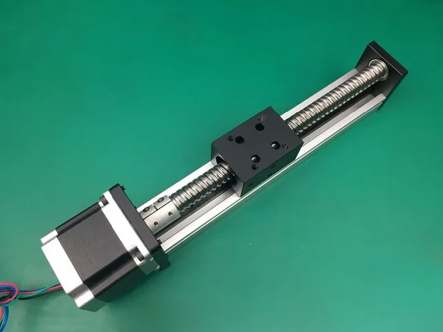 

Free Shipping Horizontal Vertical Usage 200mm stroke Motorized Nema 23 Stepper Motor Linear Motion Guide Rail For Cnc Machine