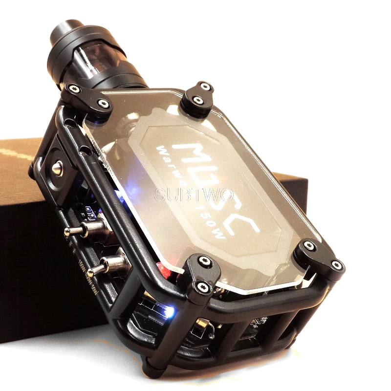 Preise Kühlen 150W Warwolf Vape Kit 150W Box Mod Laser e zigarette mit Großen Zerstäuber Gebaut in 3500mAh Batterie Große Leistung Vaper Stift Neue