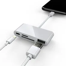 Eaget 4 in 1 OTG Card Reader Lightning to SD TF Micro sd Multi-function Card Reader USB 2.0 Adapter Converter for iPhone iPad...