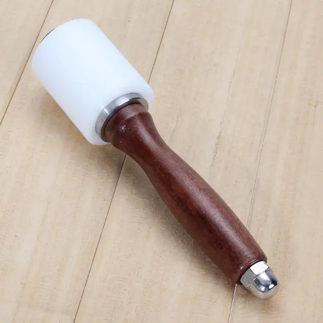Leather Carving Hammer Printing Tool Hammer Nylon Hammer Carving Hammer DIY Handmade Leather Ling Cut Chopped Wood Handle