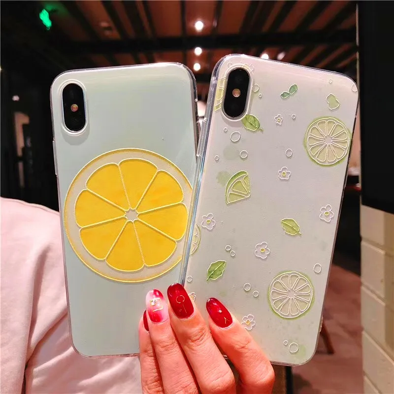 3D Summer Fruit Lemon Phone Case for iPhone 7 Matte Soft TPU Cover Fundas X 8 6 6s Plus Coque Newest |