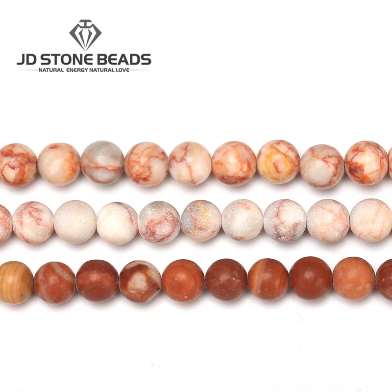 

2Colors Gemstone Natural Pink Picasso Stone beads Red Malachite Stone Frost Natural Stone Beads For Jewelry Making Free Shipping