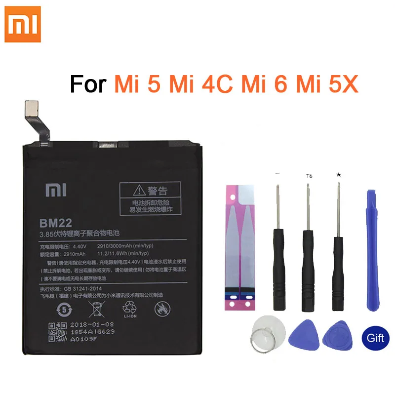 Xiaomi Original Phone Battery BM22 For Xiaomi MI 5 Mi 4C Mi 6 Mi 5X