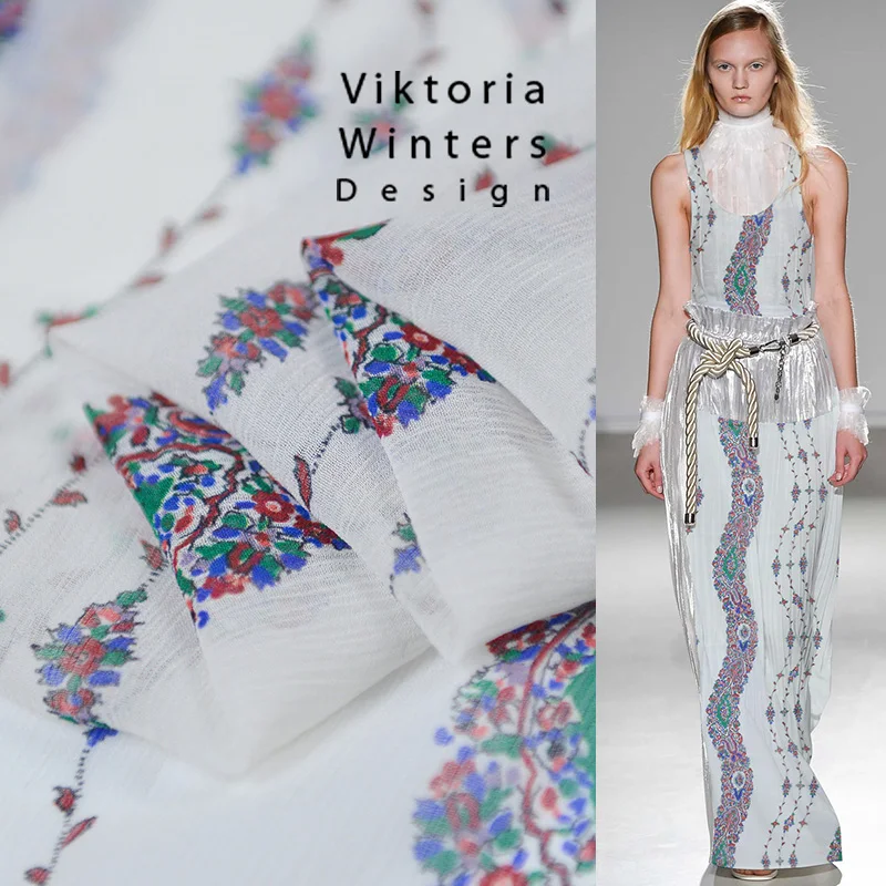 

elegant floral silk scarf fabric natural silk crepe chiffon 100cm*125cm