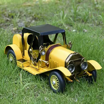 

Manual Retro Wrought Iron Gran torino Tin Car furnishing articles creative Home decoration